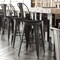 Flash Furniture Black Metal Stool with Black Poly Seat ET-3534-30-BK-PL1B-GG - alternate 1
